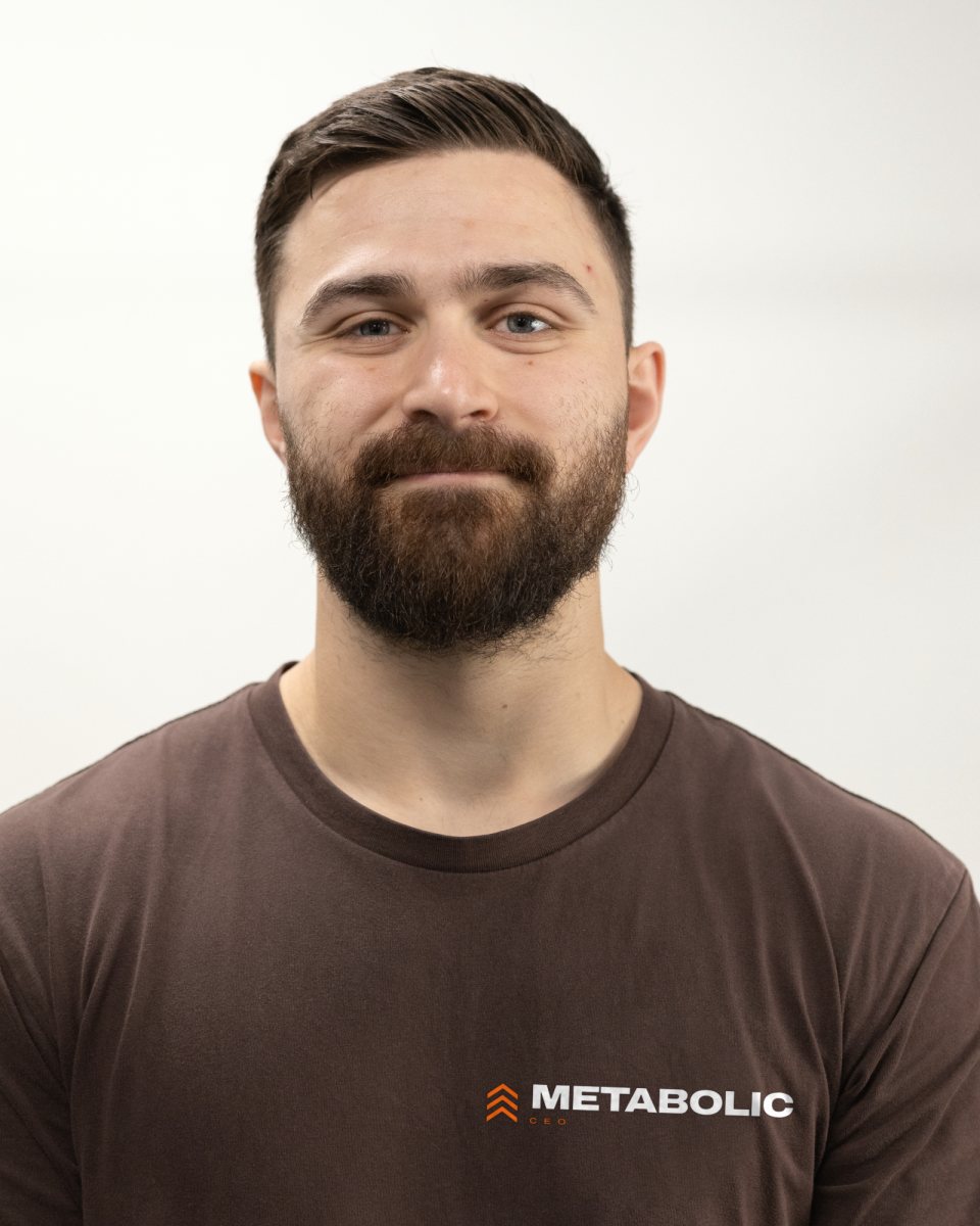 Chris, founder of Metabolic CEO, in a Metabolic CEO t-shirt